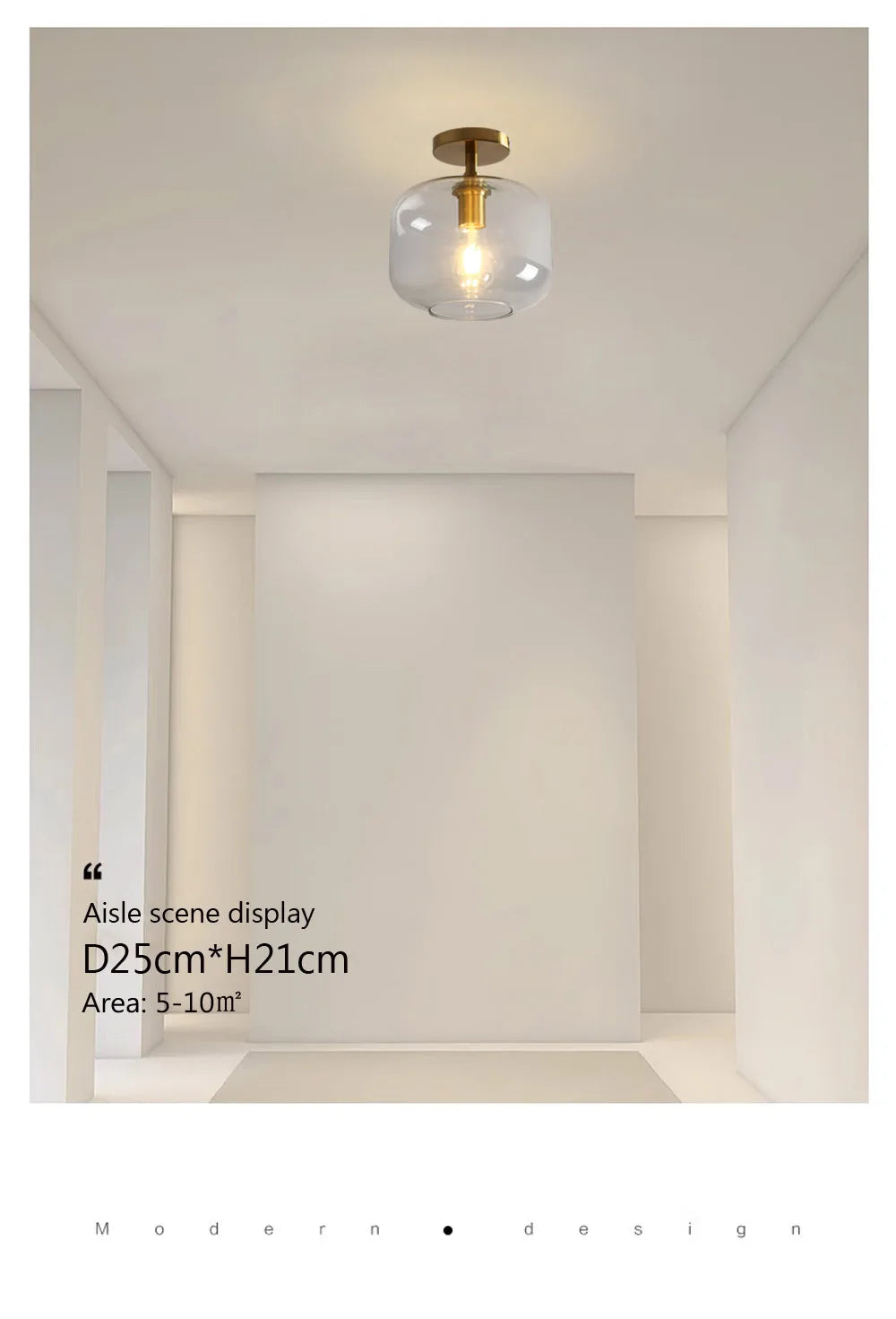 Modern LED Glass Ceiling light Minimalist Cloakroom Balcony Bedroom Dining Room Lighting Hallway Lamp Indoor lighting