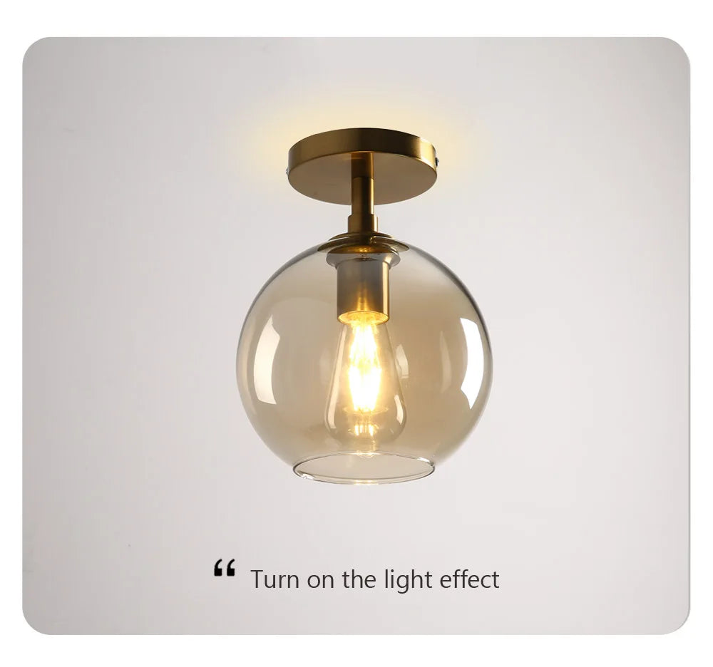 Modern LED Glass Ceiling light Minimalist Cloakroom Balcony Bedroom Dining Room Lighting Hallway Lamp Indoor lighting