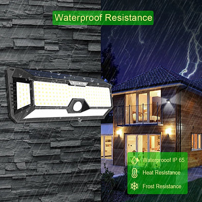268 led Solar Led Light Outdoor Garden Decoration Wall Lamp With 4 Mode IP65 Waterproof Solar Motion Sensor Light for Yard Door