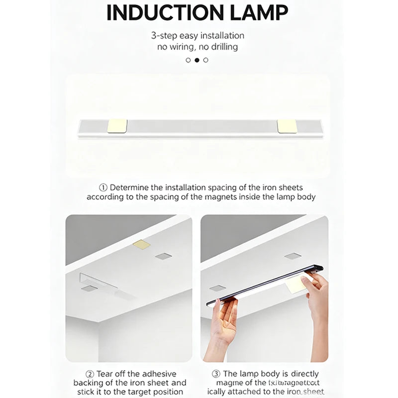 LED Rechargeable Lamp Tube USB 5V Emergency Light Camping Magnetic Portable Lightinging Night Market Outdoor Vehicle Hard Strip - GlowMart