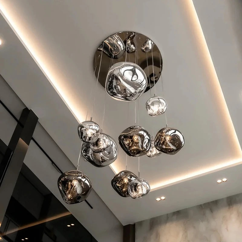 Nordic Led Pendant Lights Lighting Modern Macaron Deco Pendant Lamp Creative Industrial PVC Lava Lamp Loft Bar Cafe Hanging Lamp - GlowMart