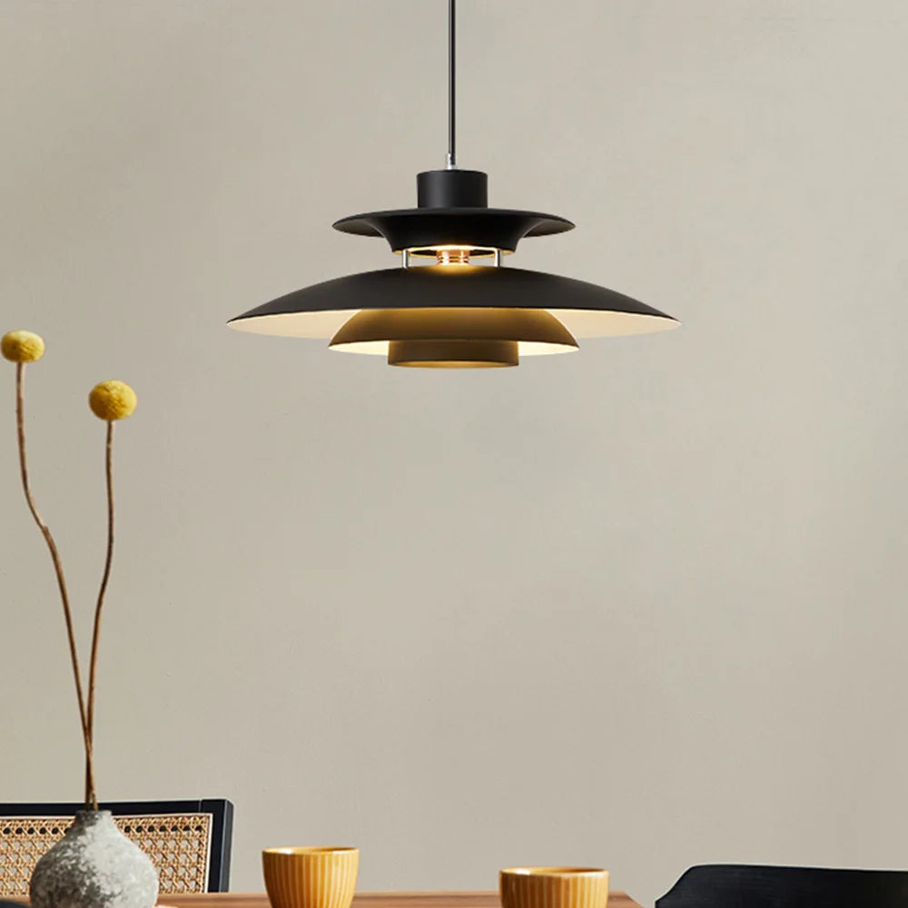 Danish Design LED Art Pendant Light Multicolor Umbrella Hanging Chandelier Living Dining Room Restaurant Lustre Pendant Lamp - GlowMart