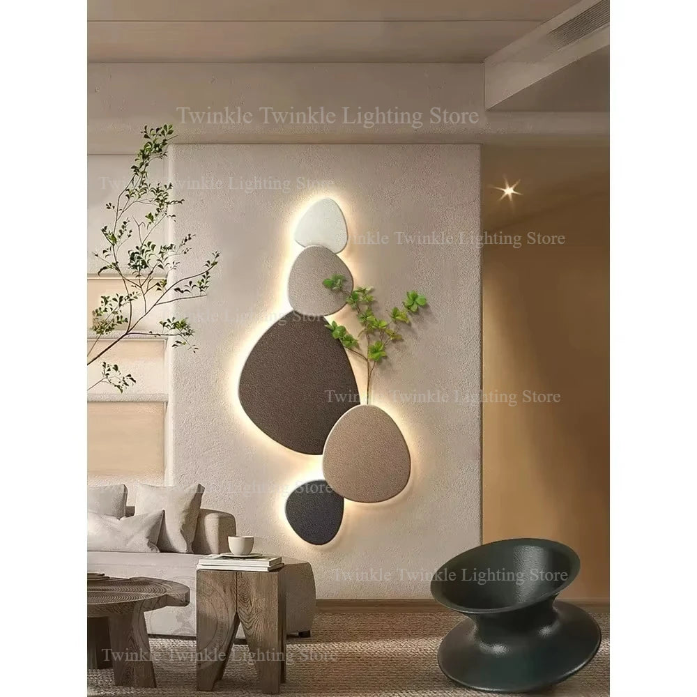 New Style Living Room Wall Lamp Porch Decorative Painting Wall Lights Green Plant Mural Corridor Aisle Painting Wall Lamp Plug - GlowMart