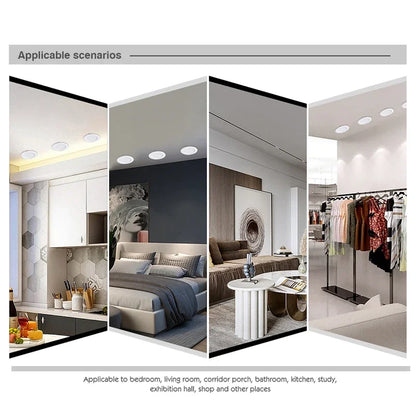 LED Downlight 5W 9W 12W 15W Recessed Ceiling Lamp AC110V 220V DC12V 24V Led Panel Down Lights Spotlight for Living Room Lighting - GlowMart