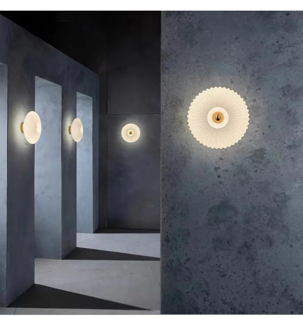 Modern LED Wall Lamps Glass Ripple Lights Corridor Aisle Staircase Dining Backdrop Simple Indoor Home Decoration Lustre Fixtures - GlowMart