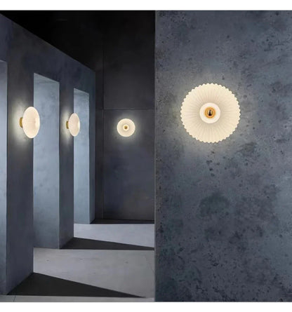 Modern LED Wall Lamps Glass Ripple Lights Corridor Aisle Staircase Dining Backdrop Simple Indoor Home Decoration Lustre Fixtures - GlowMart