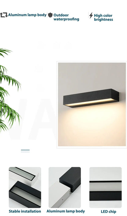 LED Outdoor Porch Wall Sconces Aluminum Exterior Wall Light Fixtures IP65 Waterproof Lamp for House Patio Doorway Garage Decorat - GlowMart