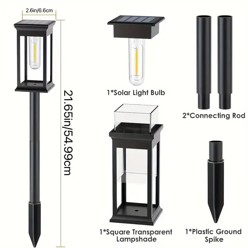 Solar Pathway Lights Solar Lights Outdoor Solar Powered Garden Lights for Walkway Yard Backyard Lawn Landscape Lighting Decor - GlowMart