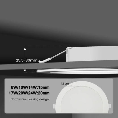 8 Pack Recessed Led Downlight 3 4 5 6 8 Inch 3000K 4000K 6000K Round Led Panel Light 110V 220V 230V for Home Indoor Lighting - GlowMart