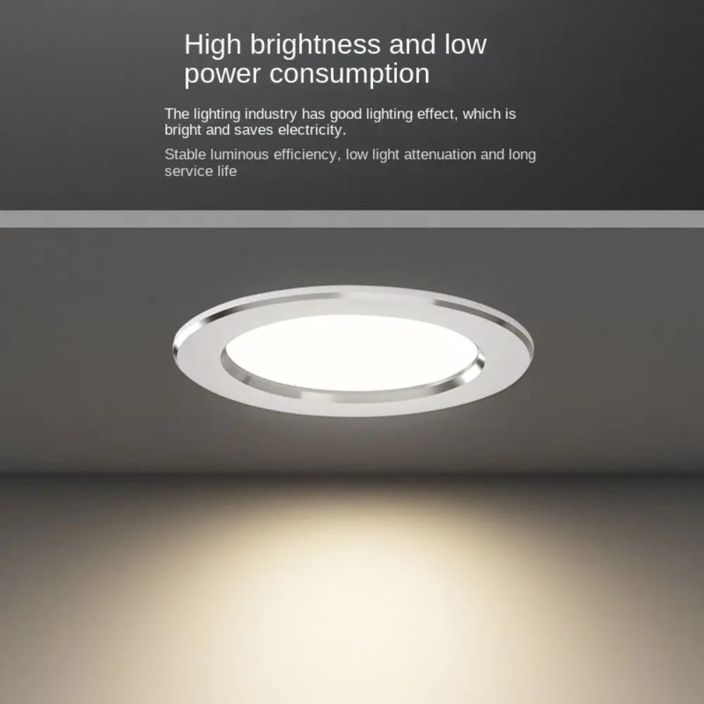 Durable Recessed LED Downlight Spot Light Energy Saving Down Lights Anti Glare Tricolor Dimmable Ceiling Spot Lights Living room - GlowMart