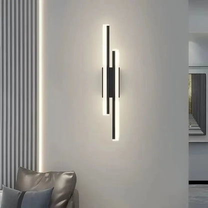 LED Bedroom Wall Lamp Wall Sconces Copper Line Pipe Acrylic Lampshade Indoor Lighting for Living Room Corridor Light Fixture - GlowMart