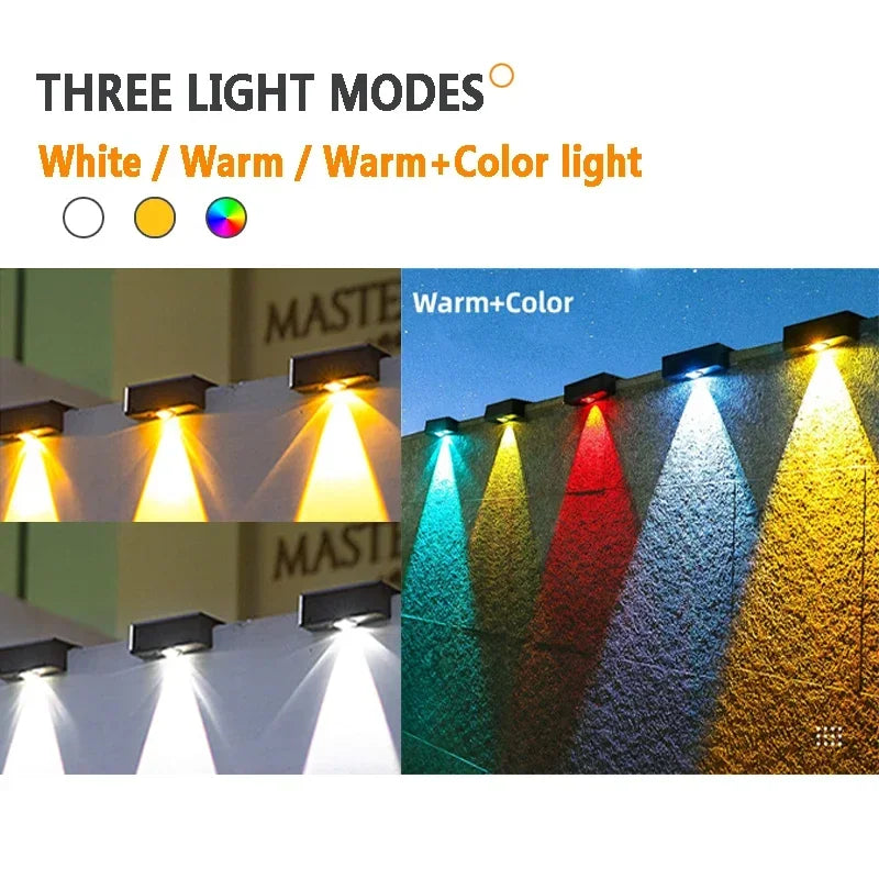 LED Solar Garden Lights Strong Bright Outdoor Sunlight Led Lights IP65 Waterproof Wall Lamp for Courtyard Yard Balcony Fence - GlowMart