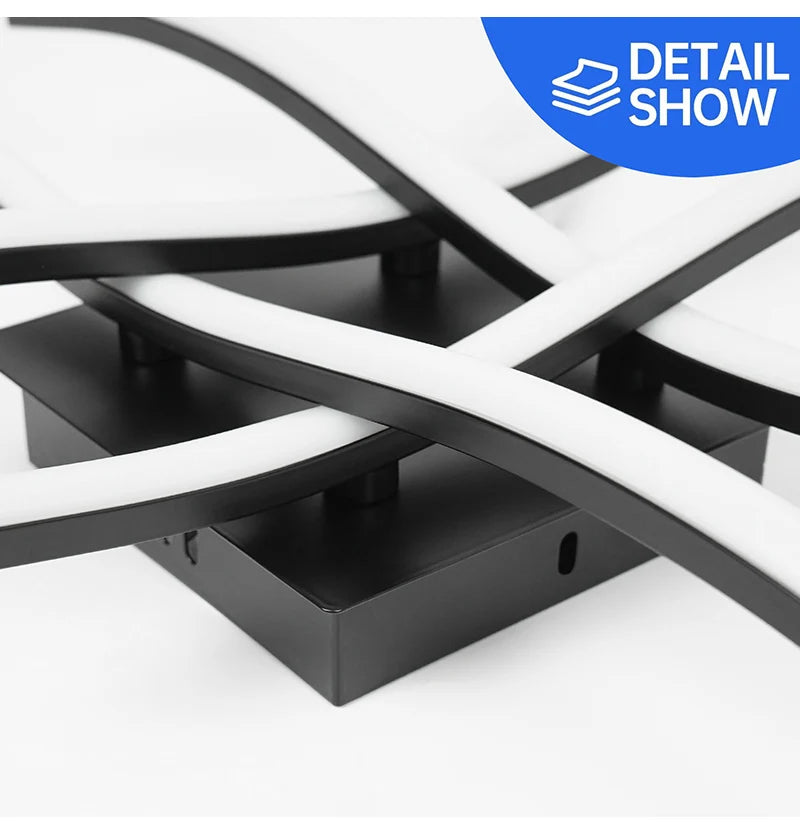 Ceiling Lamp Modern Living Room Lamp For Dining Room Bedroom Balcony LED Ceiling Light 28W Curved Design Panel lights For Home