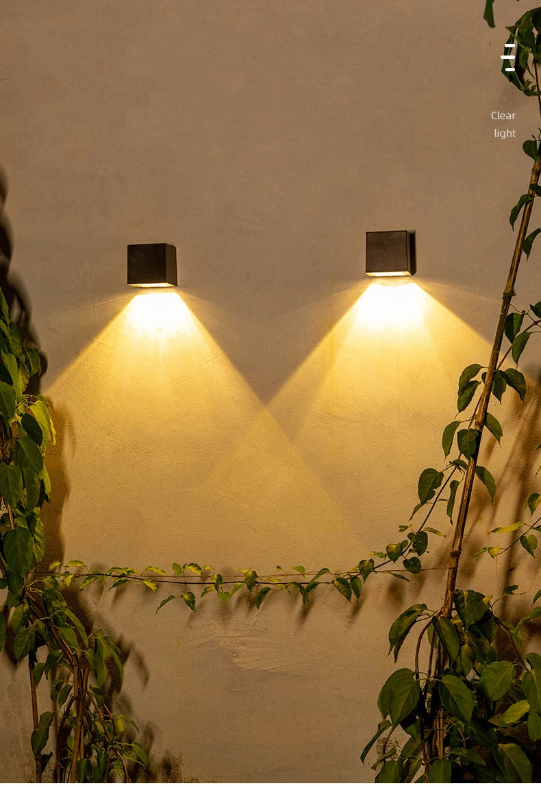 LED Solar Light Outdoor Garden Square Wall Lamp Outdoor Courtyard Garden Fence Lighting Wall Decoration Lamp - GlowMart