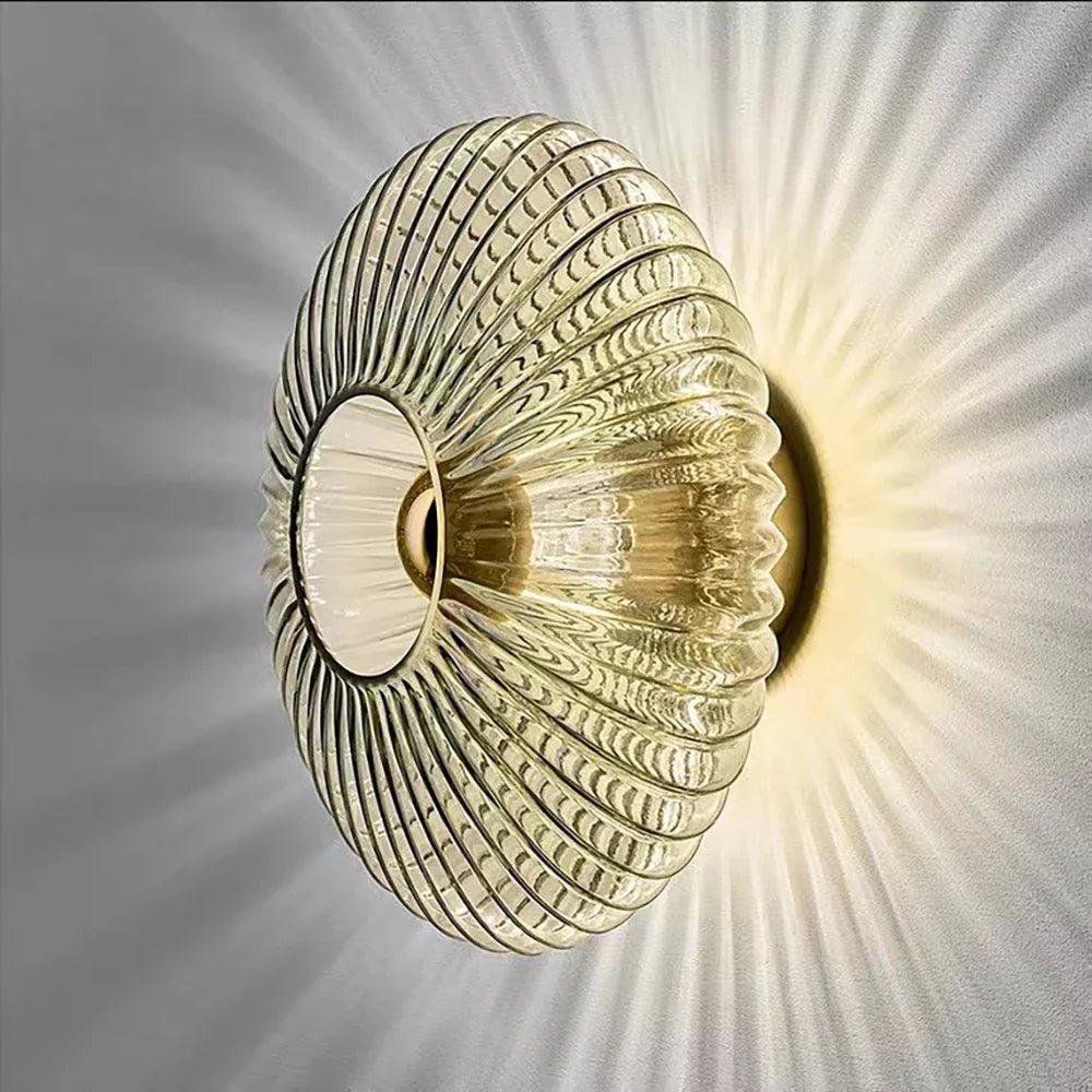 Modern LED Wall Lamps Glass Ripple Lights Corridor Aisle Staircase Dining Backdrop Simple Indoor Home Decoration Lustre Fixtures - GlowMart