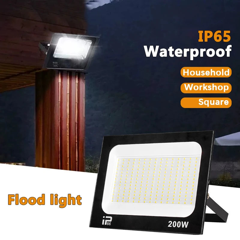 Floodlight Outdoor LED IP66 Waterproof Path Light Spotlight 10W 20W 30W 50W 100W 200W Outdoor Garden Porch Courtyard Lamp - GlowMart
