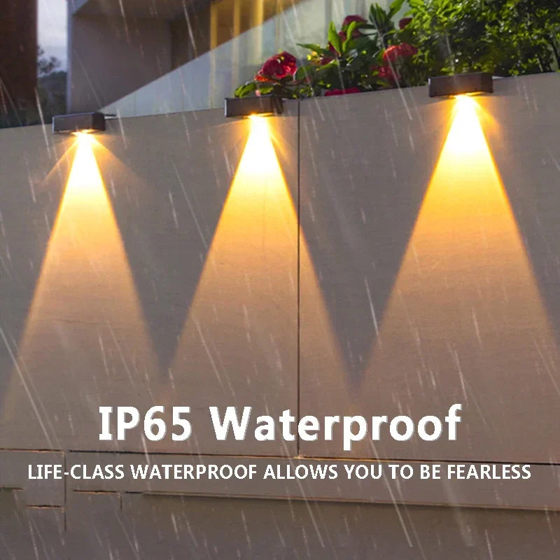 LED Solar Garden Lights Strong Bright Outdoor Sunlight Led Lights IP65 Waterproof Wall Lamp for Courtyard Yard Balcony Fence - GlowMart
