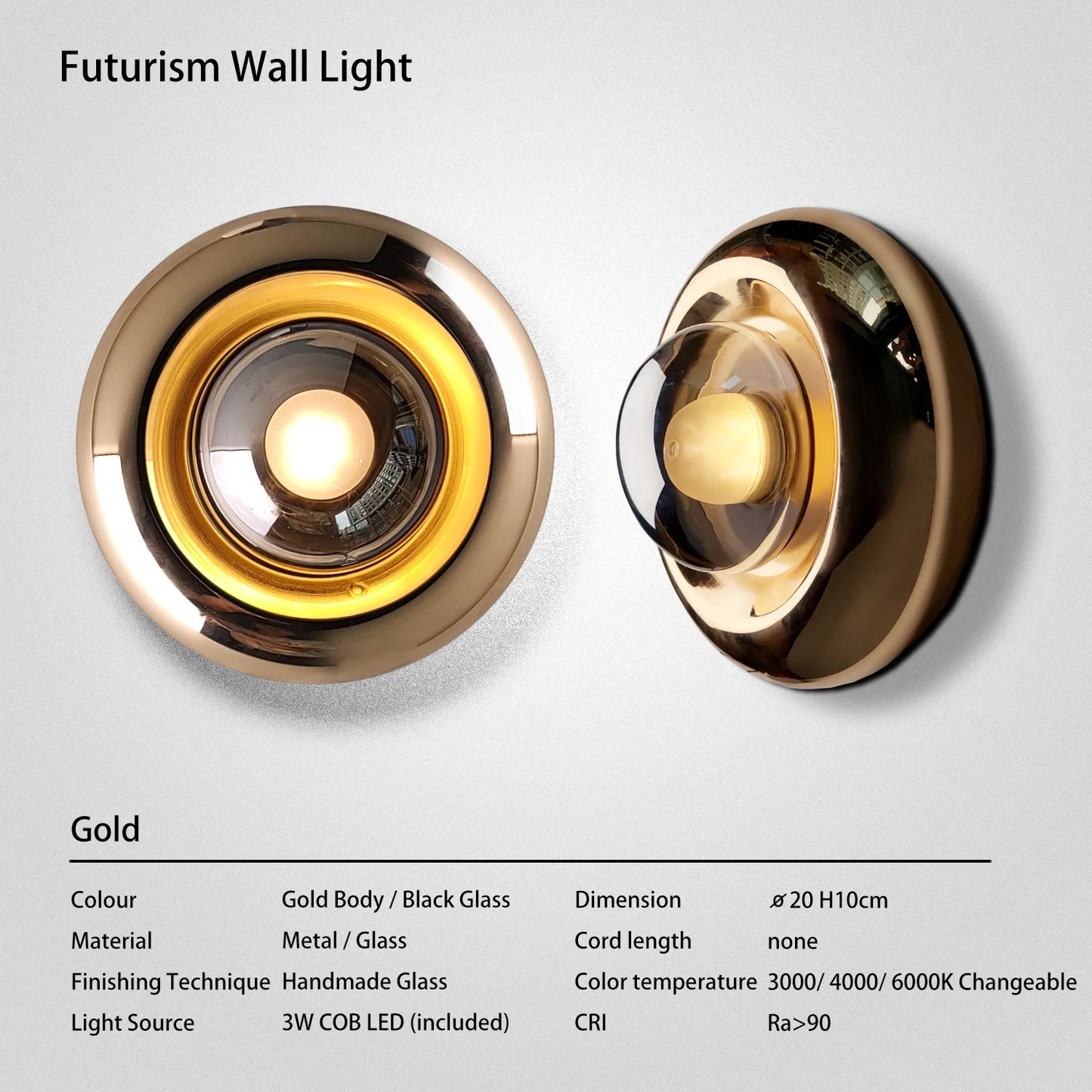 Caren Lighting Futurism wall sconces lighting design glass electroplating LED Bauhaus Contemporary Modern cozy light fixture