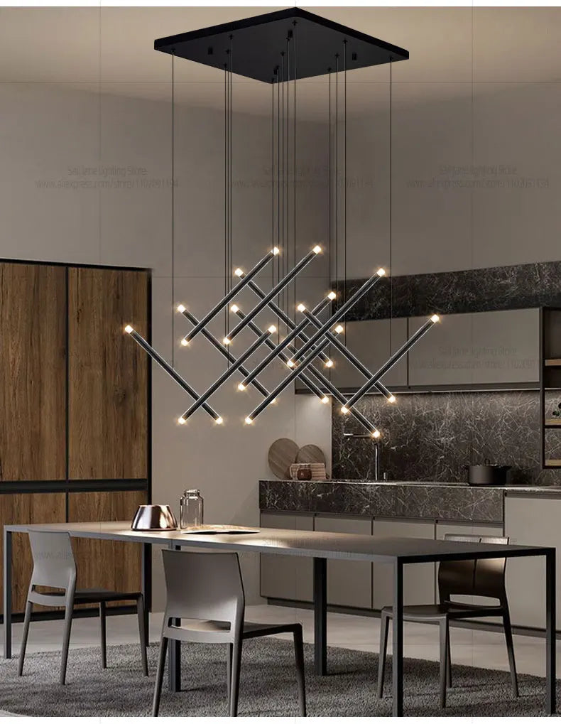 Nordic Pendant Light Modern Living Room Dining Table Lighting Lounge Hanging Restaurant Attic Chandelier Bedroom Ceiling Lamp - GlowMart