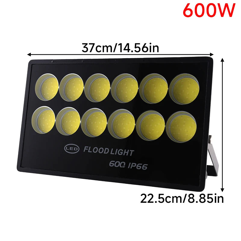 LED Flood Light AC220V 400W 500W 600W 800W IP66 Waterproof Outdoor Garden Projector Lighting Refletor Spotlight Wall Floodlight - GlowMart