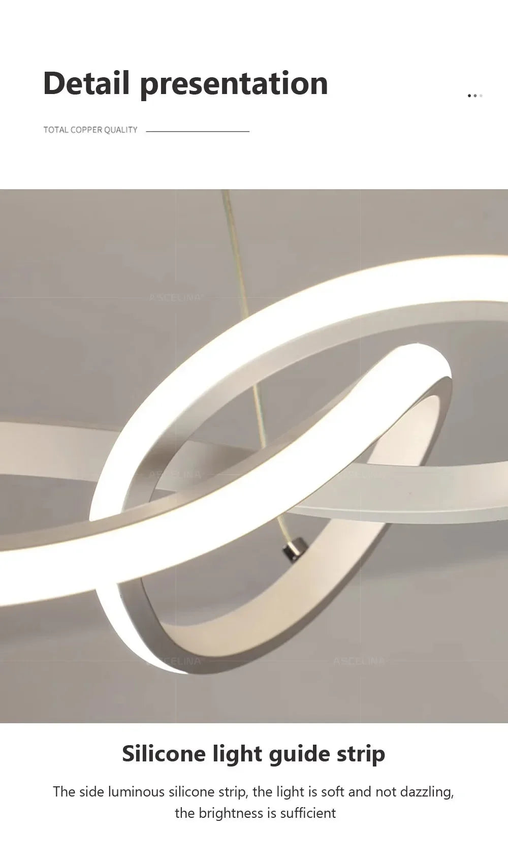 DARHYN Modern LED Pendant Light Creative Hanging Light Irregular Streamlined Design Suitable For Indoor Lighting In Restaurants - GlowMart