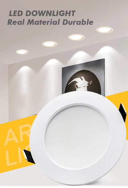 LED Downlight 7W 9W 12W 15W 18W AC 220V Spotlight Recessed Ceiling Lamp Spot Lights For Home Bedroom Kitchen Indoor Lighting LED - GlowMart