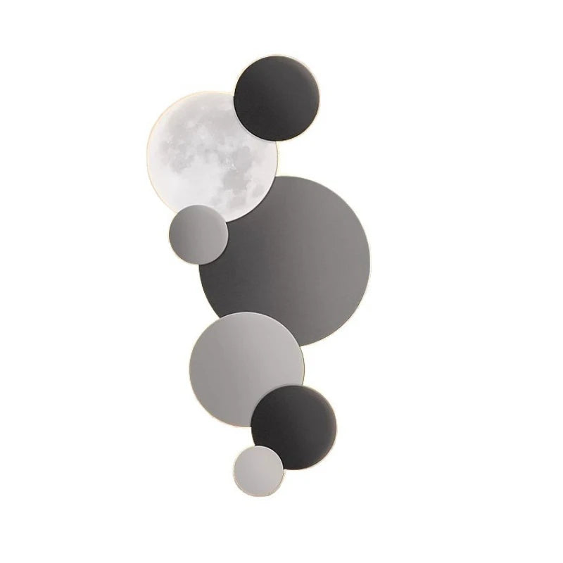 Modern porch decoration painting Wall lamp LED luminous light Corridor corridor hanging painting High grade wall painting Moon - GlowMart