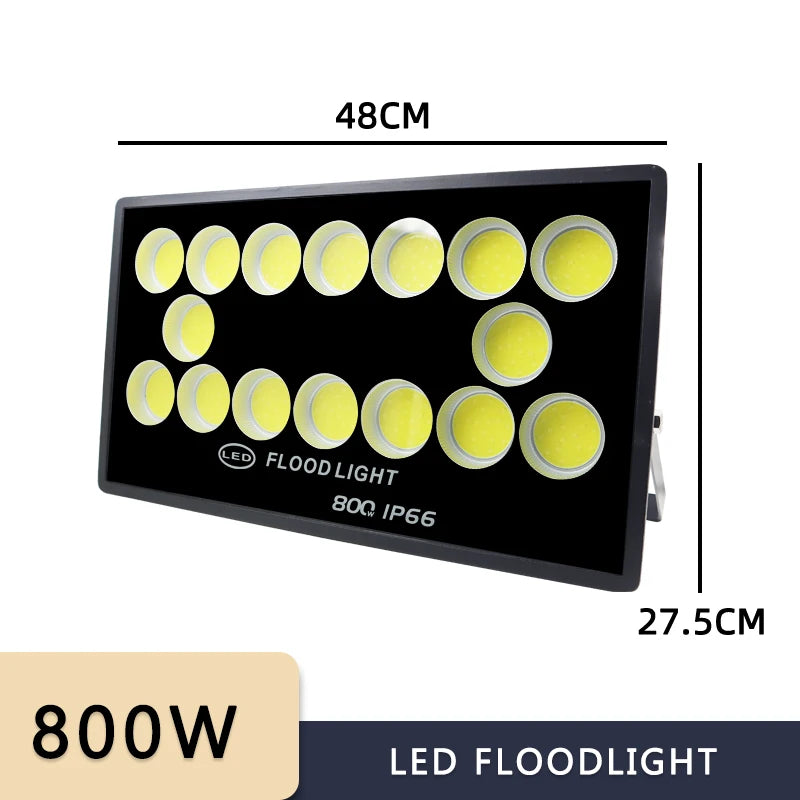 Led Flood Light 100W-1000W AC 220V Outdoor Wall Floodlight Spotlight IP66 Waterproof LED Street Lamp - GlowMart