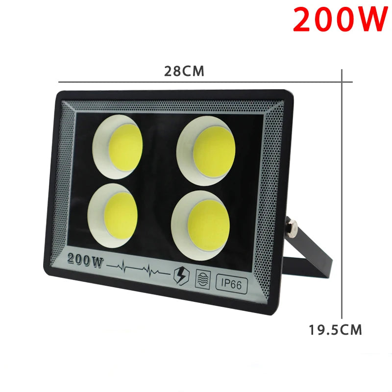 LED Floodlight 50W 100W 200W 300W 400W 500W 220V Spotlight IP65 Waterproof Lamp Led Outdoor Flood Light Garden Street Lamp - GlowMart