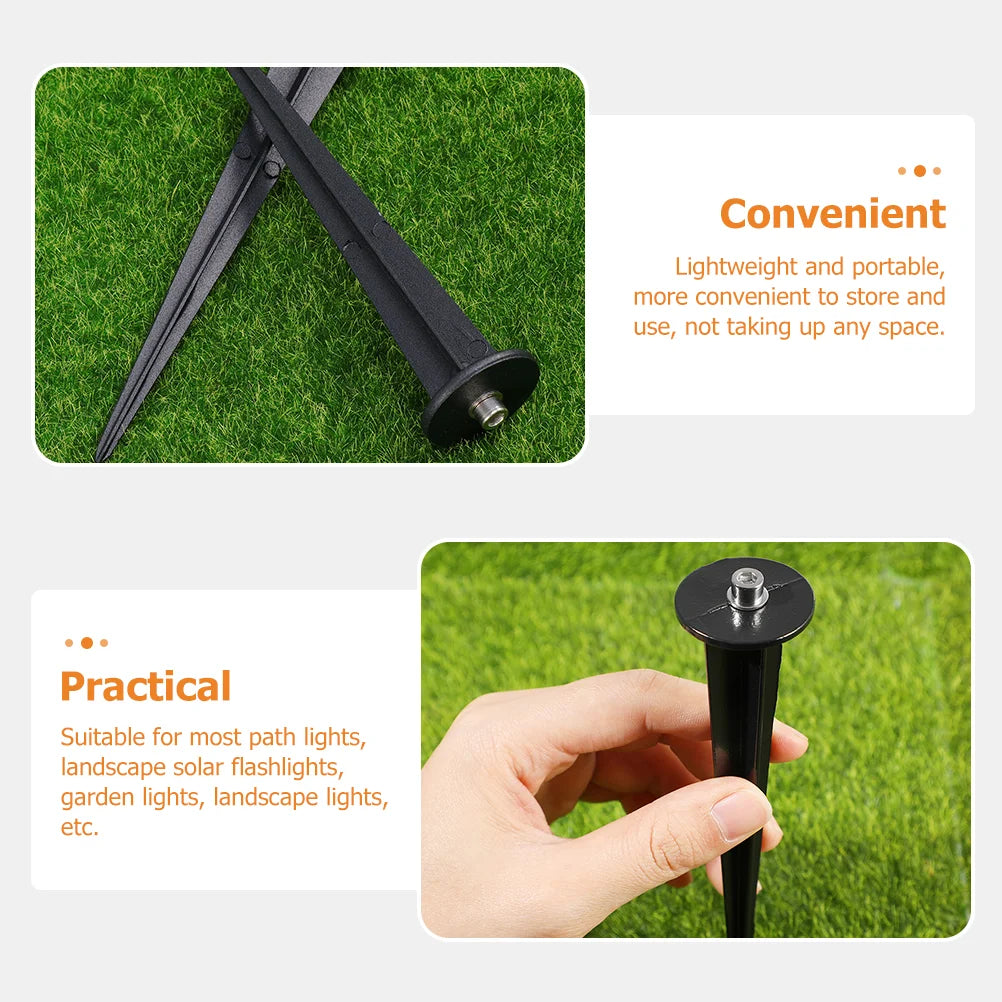 6Pcs Light Stake Stakes Lights Ground Spike Solar Garden Spikes Landscape Lamp Replacement Led Yard Flood Lamps Lighting Pathway - GlowMart