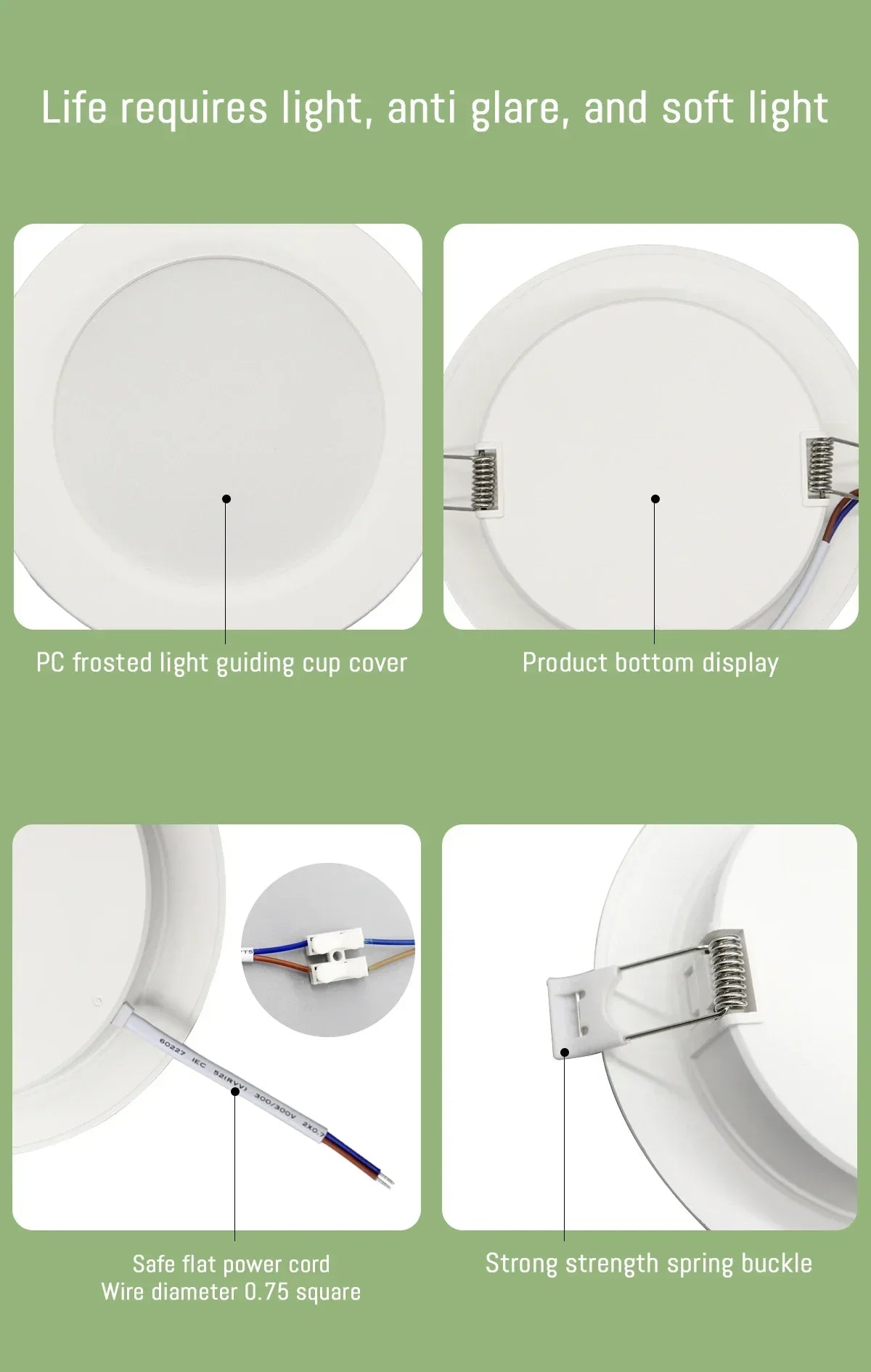 8 Pack Recessed Led Downlight 3 4 5 6 8 Inch 3000K 4000K 6000K Round Led Panel Light 110V 220V 230V for Home Indoor Lighting - GlowMart