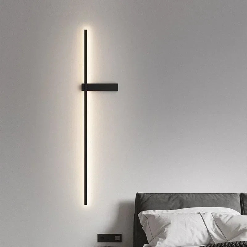LED Wall Lamp Modern Minimalist Strip Wall Decor Lights Lighting for Bedroom Bedside Living Room TV Sofa Lobby Background Decor
