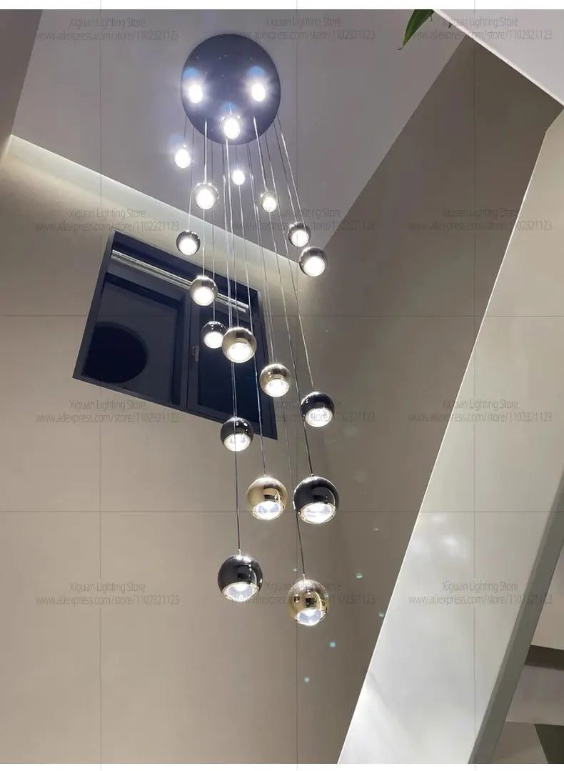 Modern Home decor Led Lights Pendant Light Lamps Chandeliers For Living Room Hanging Light Indoor Lighting LED Stair Chandelier - GlowMart