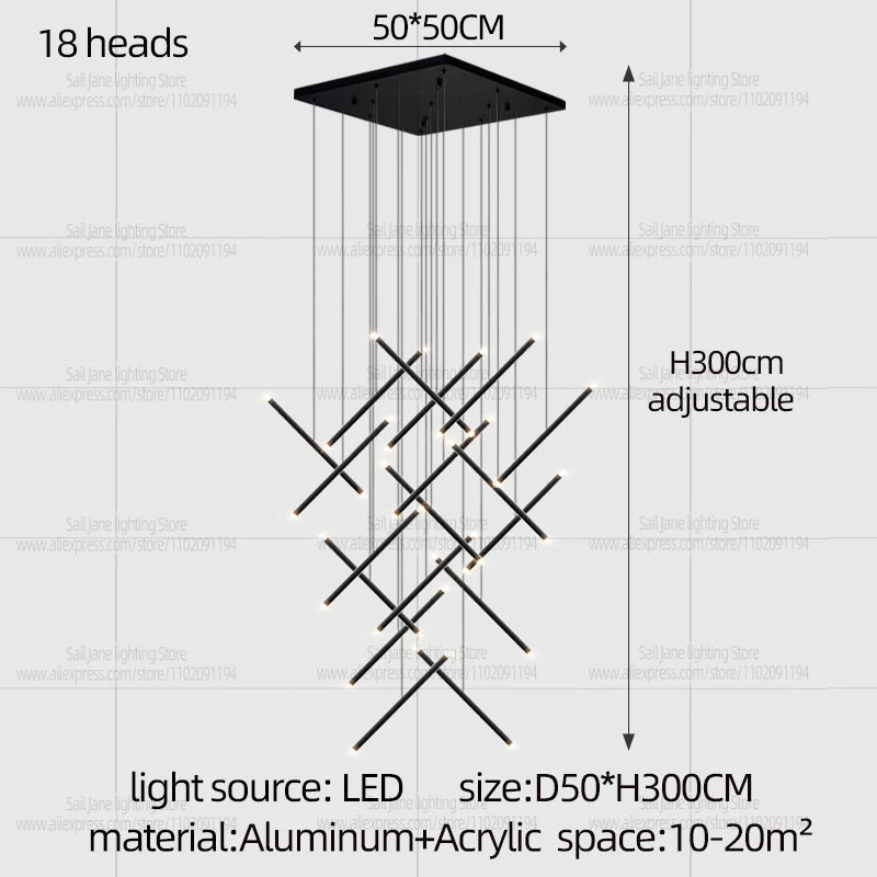 Nordic Pendant Light Modern Living Room Dining Table Lighting Lounge Hanging Restaurant Attic Chandelier Bedroom Ceiling Lamp - GlowMart