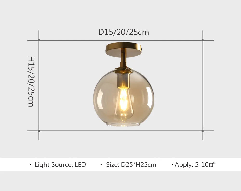 Modern LED Glass Ceiling light Minimalist Cloakroom Balcony Bedroom Dining Room Lighting Hallway Lamp Indoor lighting