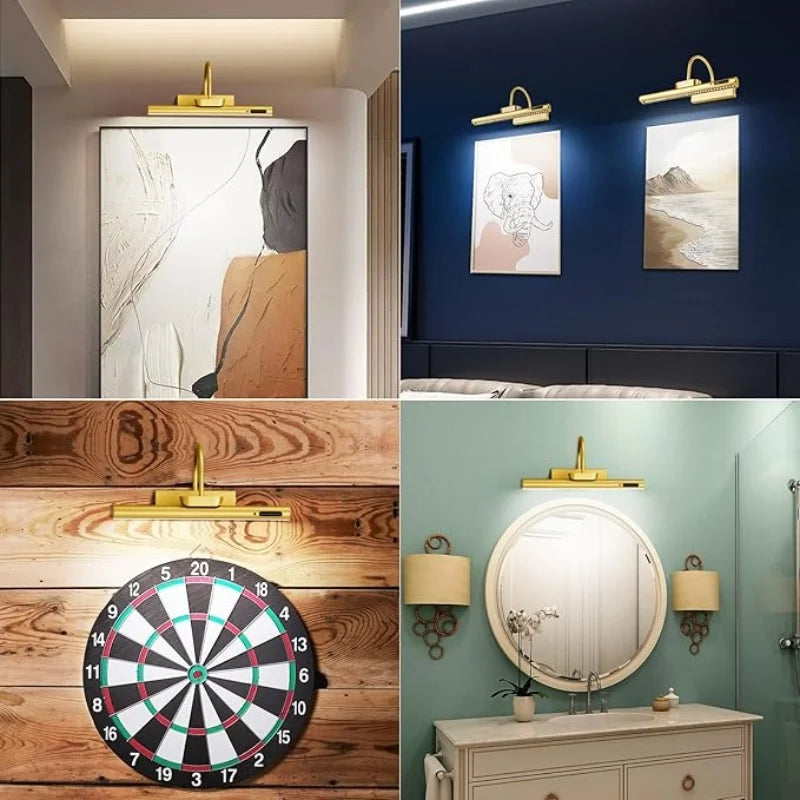 4000mAh Painting Picture Light Portrait With Remote Living Room Wireless Wall Lamp Art Display Rechargeable Battery Operated