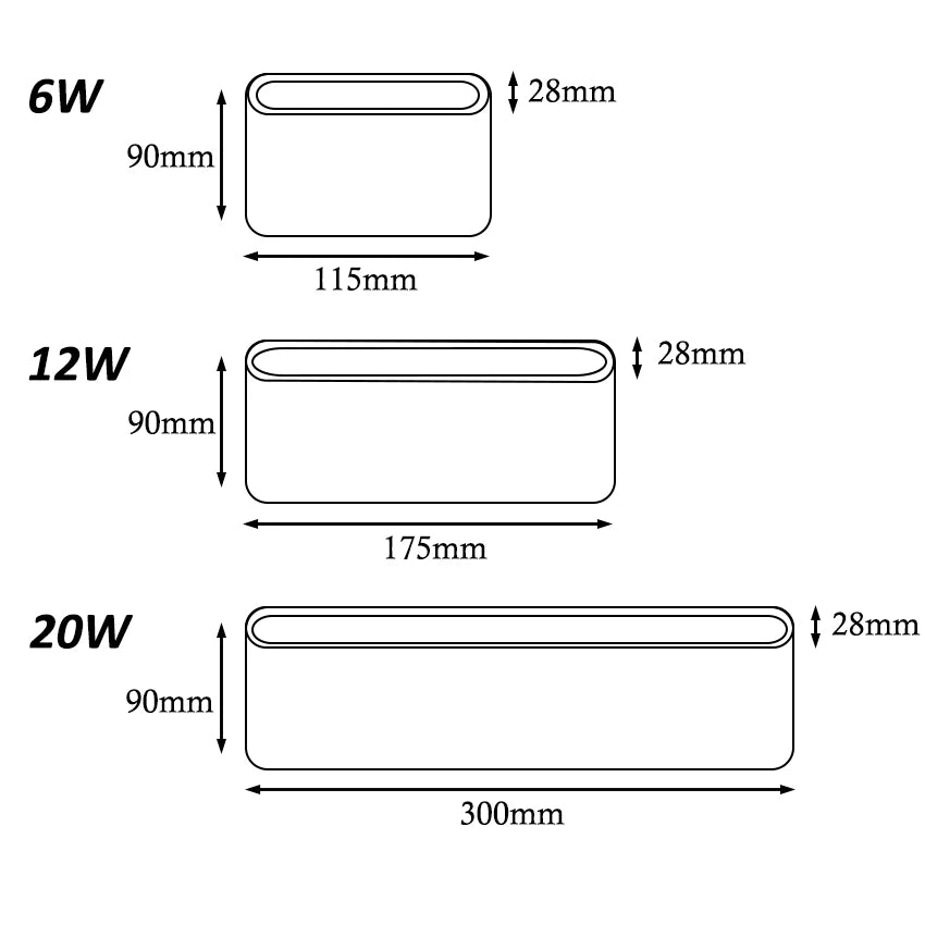 LED Outdoor Waterproof IP65 Wall Light Porch Garden Wall Lamp & Indoor Home Decor Bedroom Living Room Decoration Lighting Lamp - GlowMart