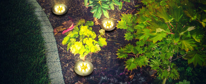 8LED Solar Garden Lights Outdoor Waterproof Sidewalk Disk Bright In-Ground Landscape Lighting for Lawn Patio Pathway Yard Steps