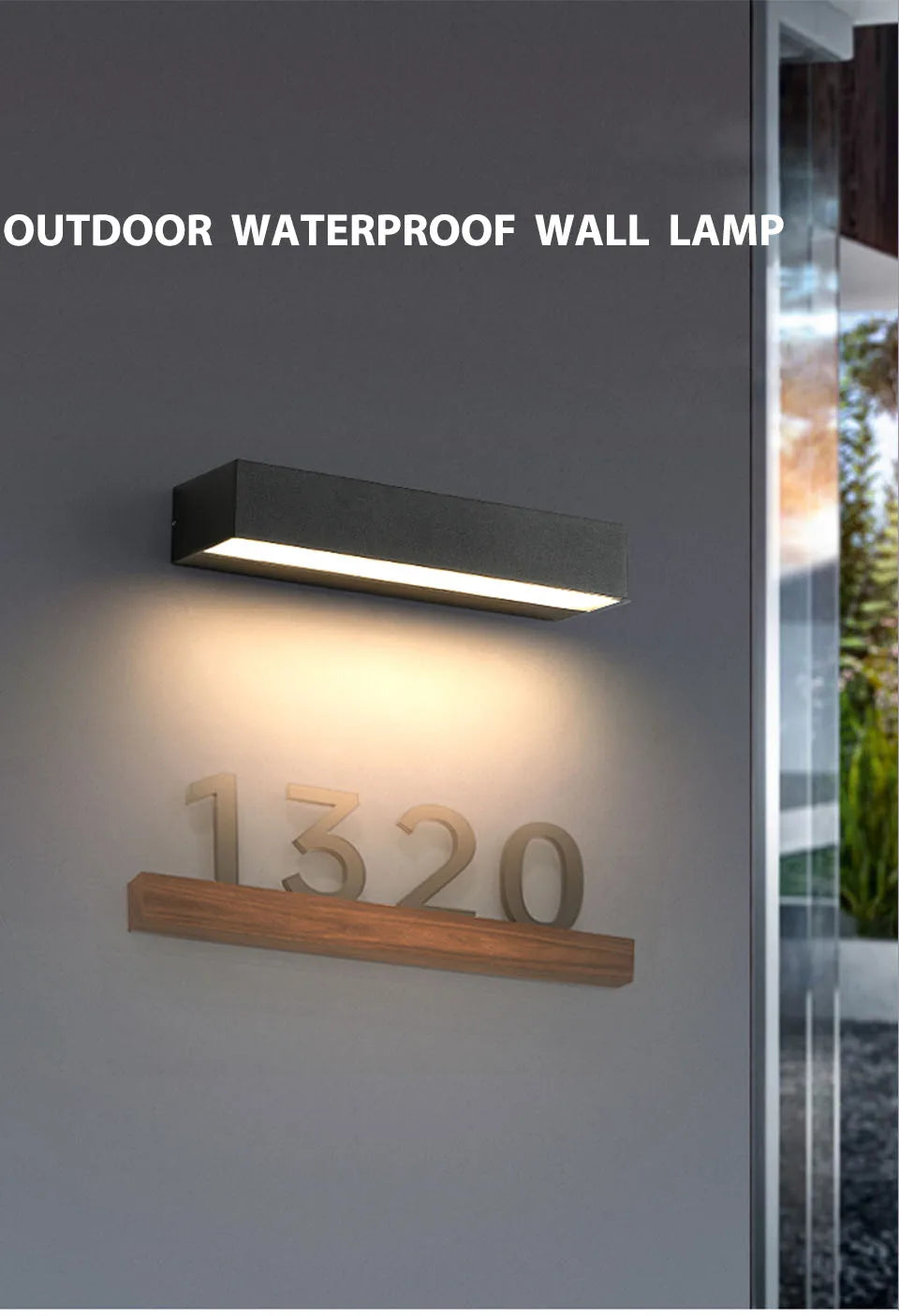 LED Outdoor Porch Wall Sconces Aluminum Exterior Wall Light Fixtures IP65 Waterproof Lamp for House Patio Doorway Garage Decorat - GlowMart