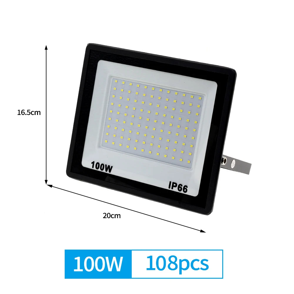 50W 100W 300W High Brightness LED Floodlight Aluminum Light Body Waterproof IP66 Outdoor Wall Lamp Courtyard Street Lighting - GlowMart