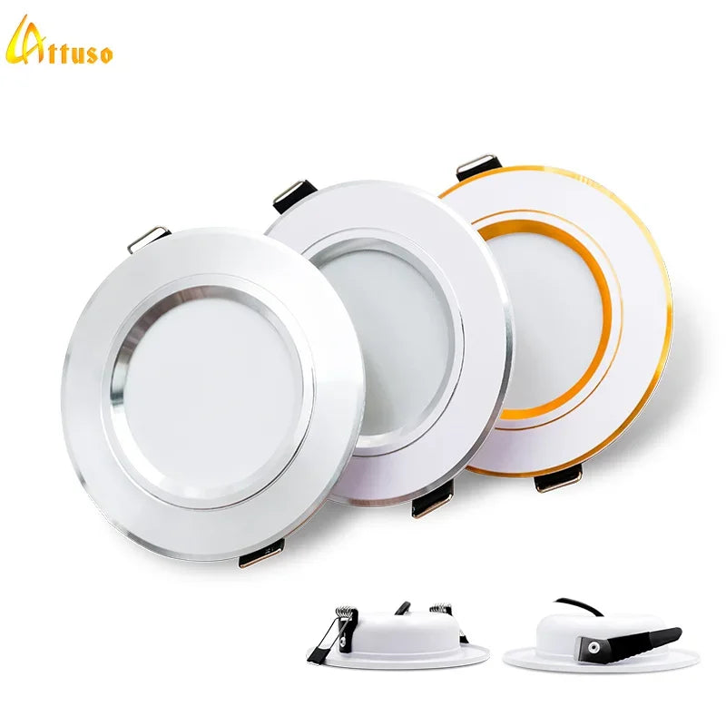 Led Downlight Recessed Round Ceiling Lamps DC 12V 24V AC110V 220V 5W 9W 12W 15W 18W Spotlight For Home Decor Living Room - GlowMart