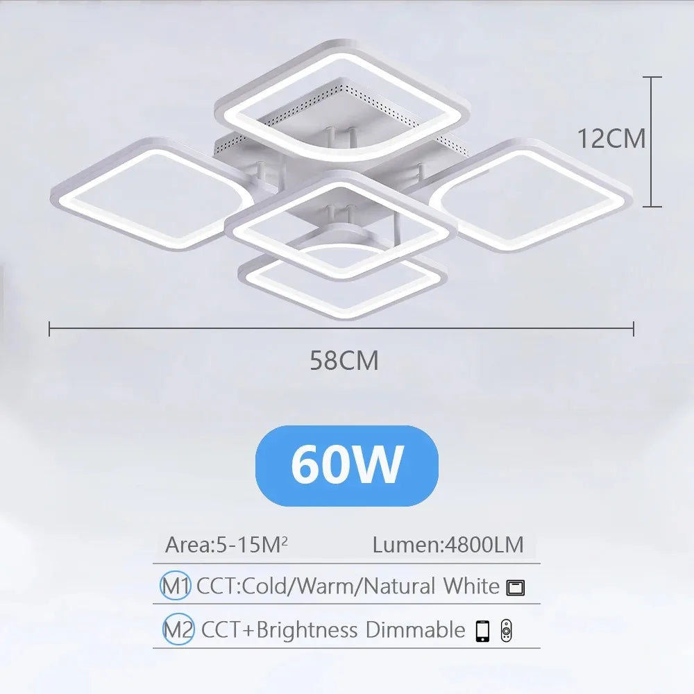 ceiling lamps square decoration home bedroom room lamps lighting for living room lustre modern ceiling chandelier Interior Light