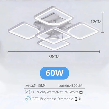 ceiling lamps square decoration home bedroom room lamps lighting for living room lustre modern ceiling chandelier Interior Light