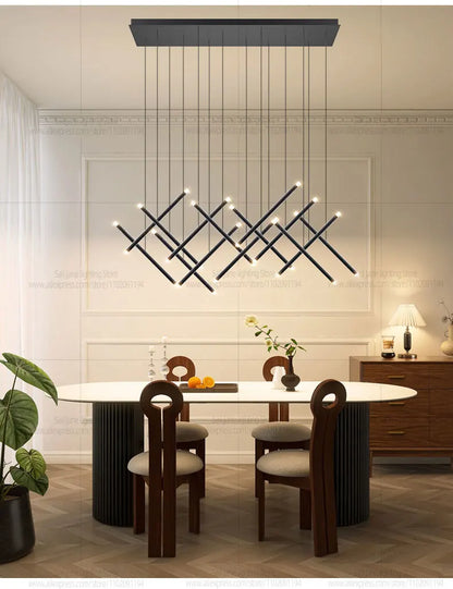 Nordic Pendant Light Modern Living Room Dining Table Lighting Lounge Hanging Restaurant Attic Chandelier Bedroom Ceiling Lamp - GlowMart