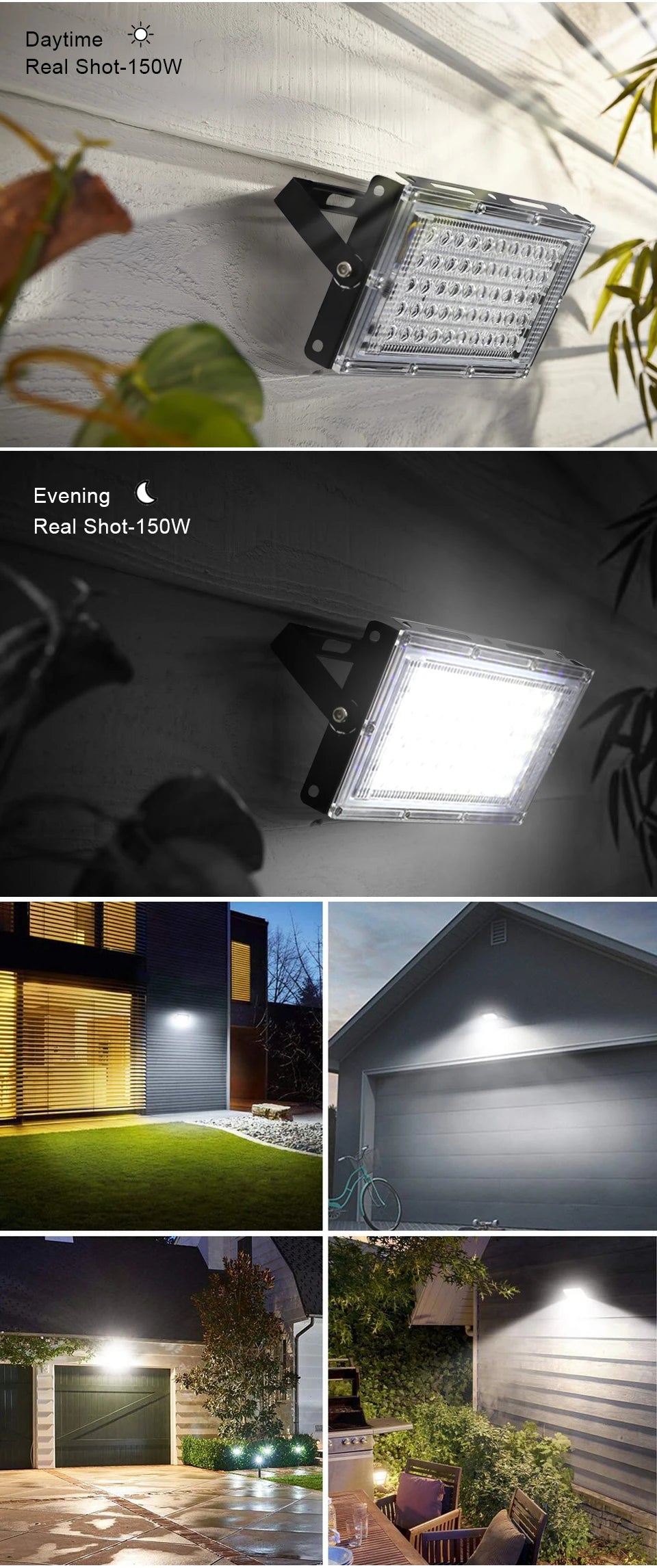 50W 100W 150W Led Flood Light IP65 Waterproof AC 220V Outdoor Floodlight Spotlight LED Reflector Street Lamp Wall Flood Lights - GlowMart