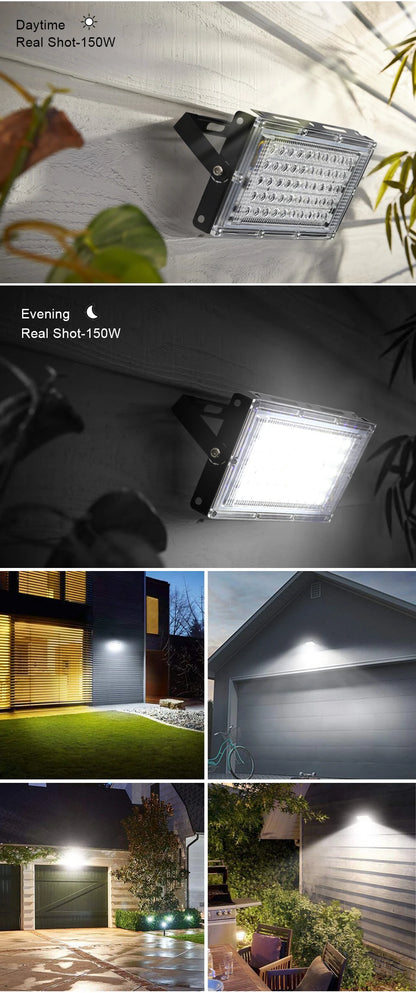 50W 100W 150W Led Flood Light IP65 Waterproof AC 220V Outdoor Floodlight Spotlight LED Reflector Street Lamp Wall Flood Lights - GlowMart