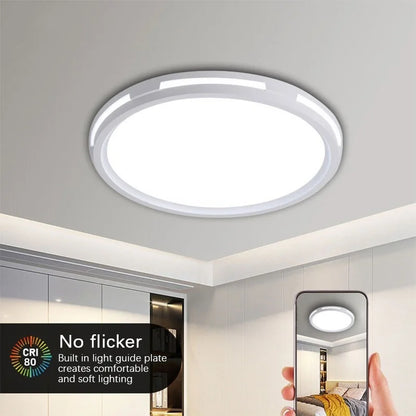 LED Ceiling Light Modern Creative Circular Living Room Bedroom Home Three Proof Ceiling Lamp Kitchen Bathroom Decor Lighting