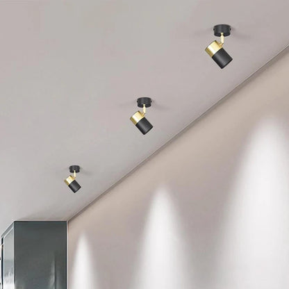 Led track ceiling lamp freely collocation spotlight home background wall living room clothing store guide rail slide track ceil - GlowMart