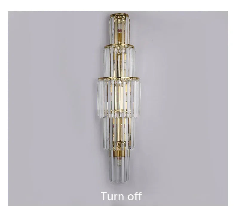 Luxury Hotel Lobby Large Big Crystal Wall Lamp for Club Hall Villa Living Room Office Banquet  Indoor Lighting Fixtures Decor - GlowMart