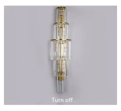 Luxury Hotel Lobby Large Big Crystal Wall Lamp for Club Hall Villa Living Room Office Banquet  Indoor Lighting Fixtures Decor - GlowMart